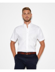 K-KK187-Chemise Oxford de première qualité à manches courtes slim 2